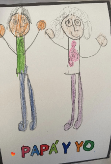 Dibujo de Elia: Papá y yo