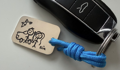 Llavero con un dibujo de Elia